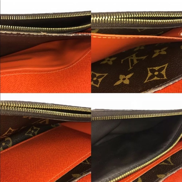 SOLD AUTHENTIC LOUIS VUITTON EMILIE ORANGE WALLET - Picture 7 of 8